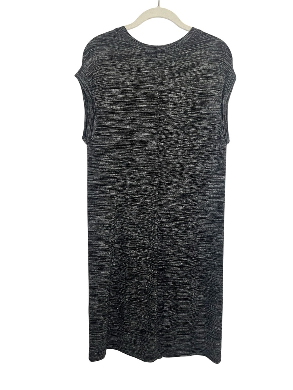 Cloth & Stone Anthropologie Melange Marled Jersey T-Shirt Dress Stretch Black M - Picture 3 of 10